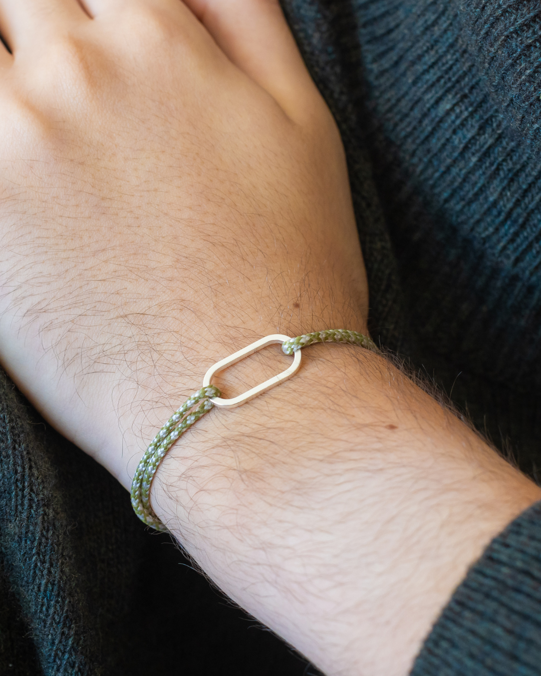 Régis | Argent | Vert & Écru
