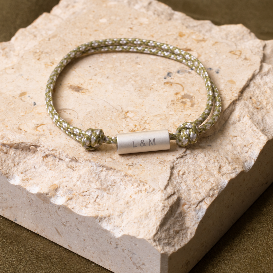 Auguste | Argent | Vert & Écru