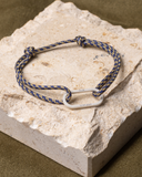 Régis | Argent | Bleu marine & Écru