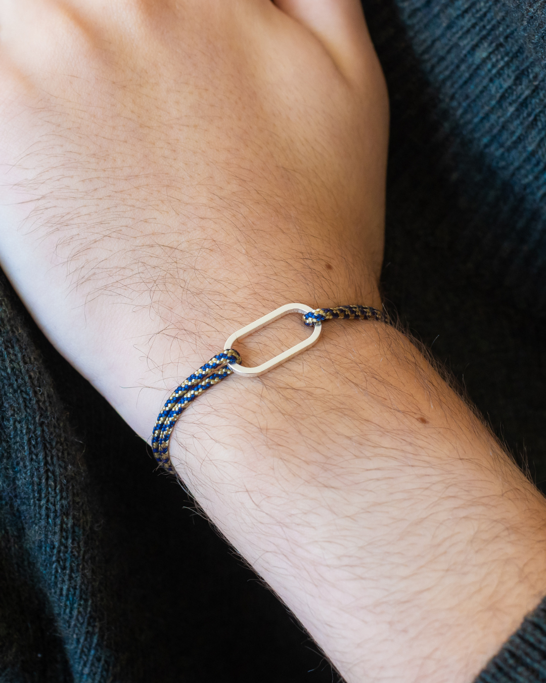 Régis | Argent | Bleu marine & Écru