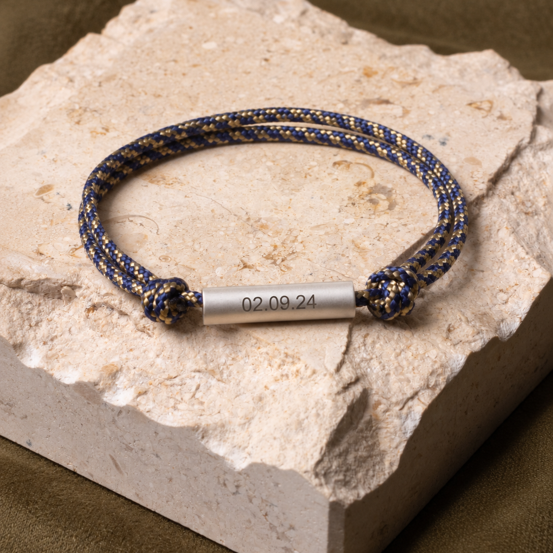 Paulin | Argent | Bleu marine & Écru