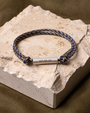 Paulin | Argent | Bleu marine & Écru