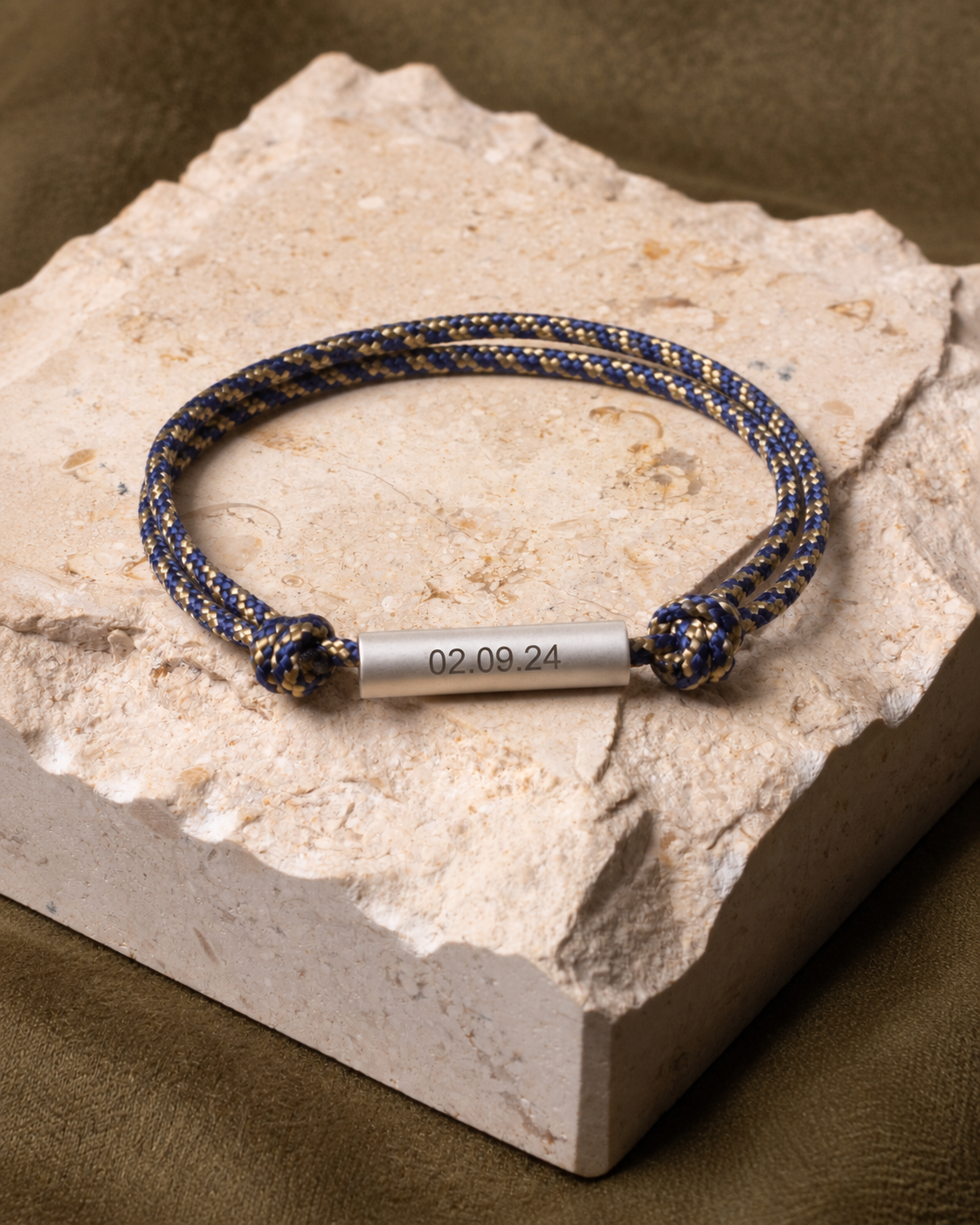 Paulin | Argent | Bleu marine & Écru