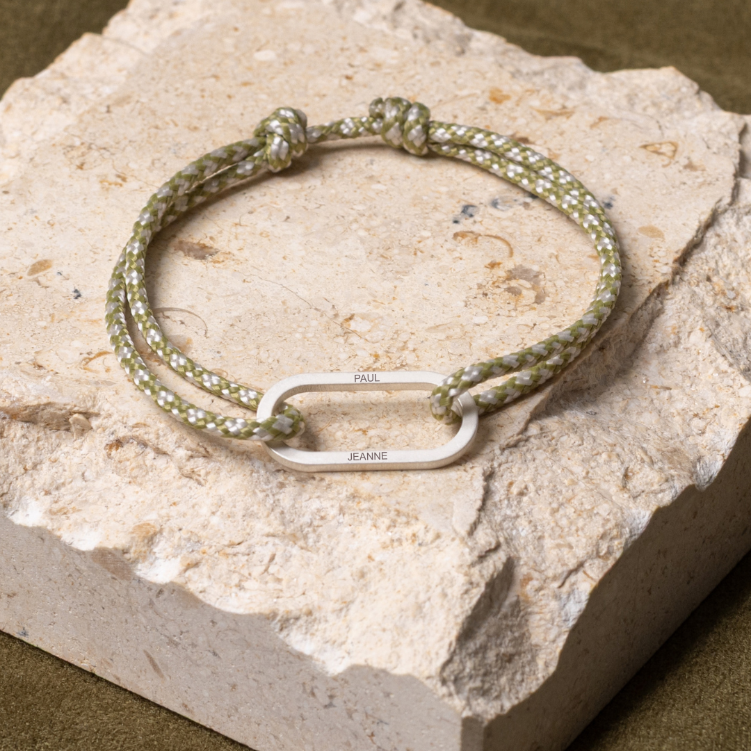 Régis | Argent | Vert & Écru