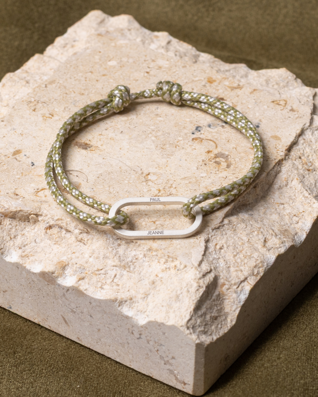 Régis | Argent | Vert & Écru