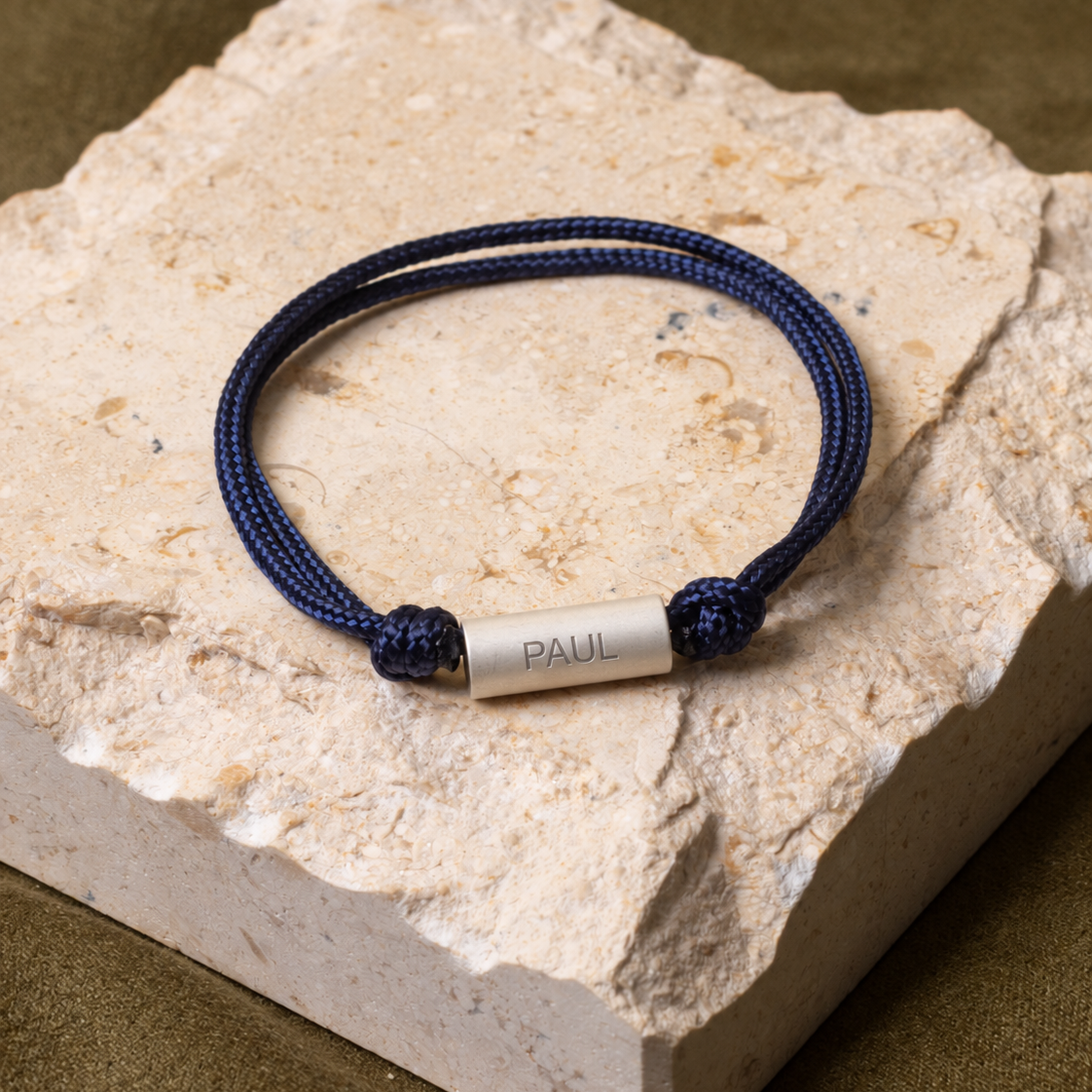 Auguste | Argent | Bleu nuit